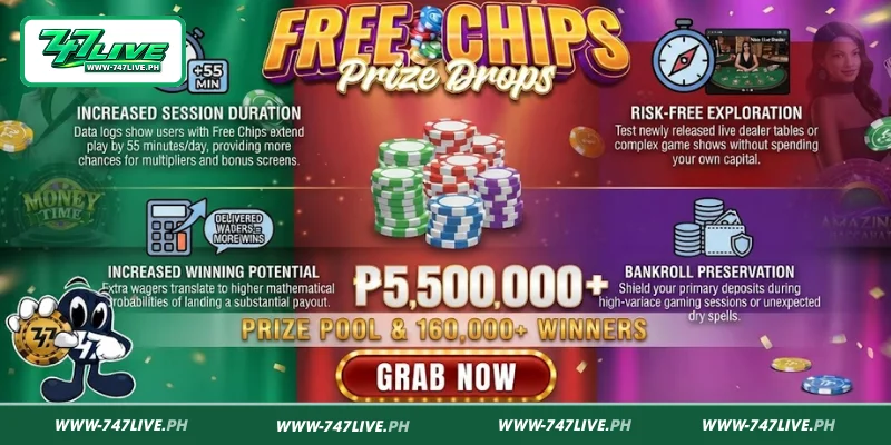 Introducing Free Chips Prize Drop at 747LIVE Introducing Free Chips Prize Drop at 747LIVE