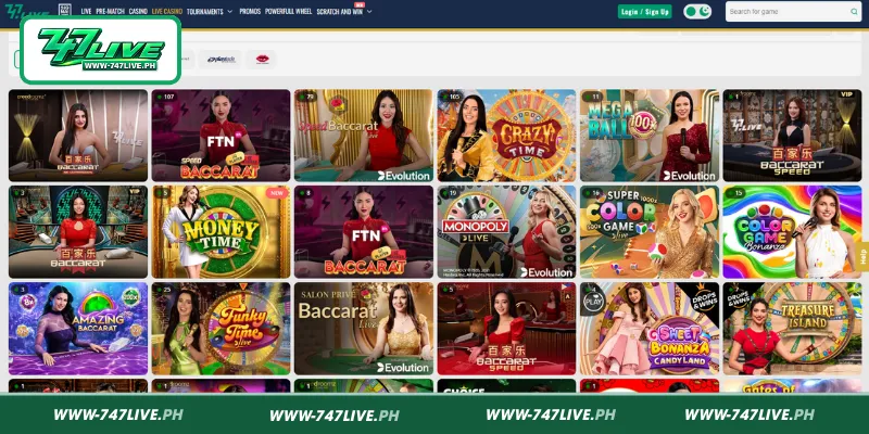 Live Casino Options at 747LIVE