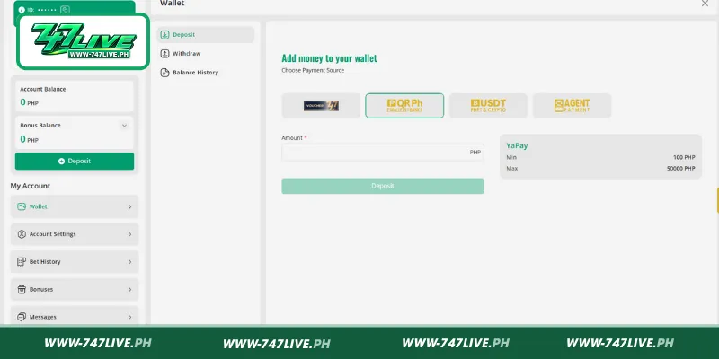 Step-by-Step Guide to Making a Deposit 747LIVE Step-by-Step Guide to Making a Deposit 747LIVE