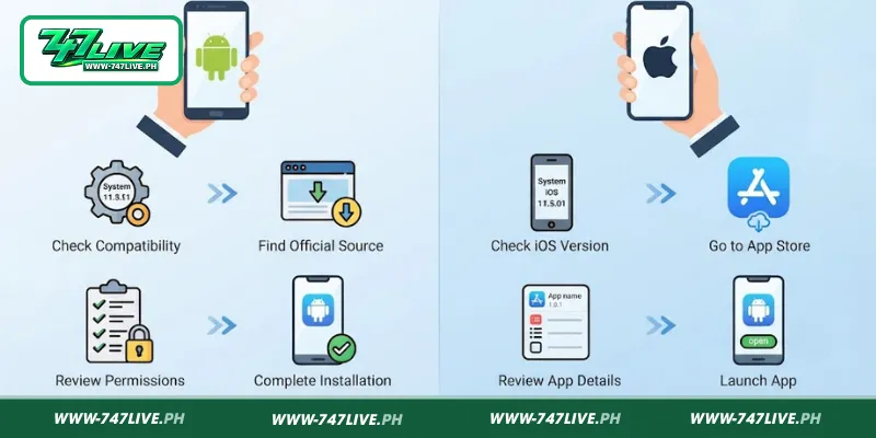Steps to Download 747LIVE app and Install Steps to Download 747LIVE app and Install